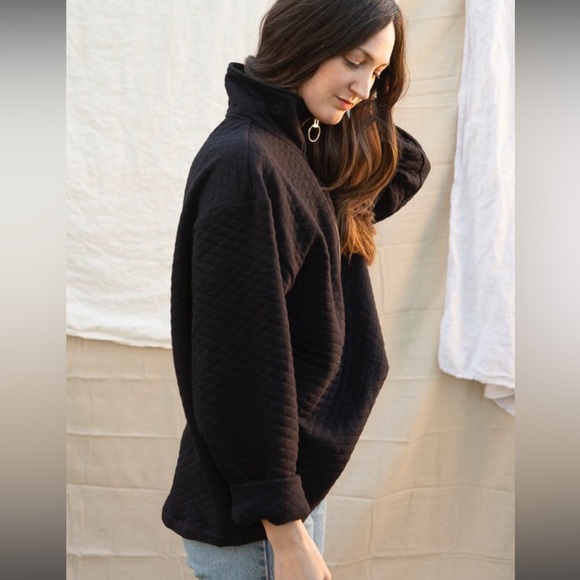 Half Zip Quilted Sweater - Picture 7 of 10